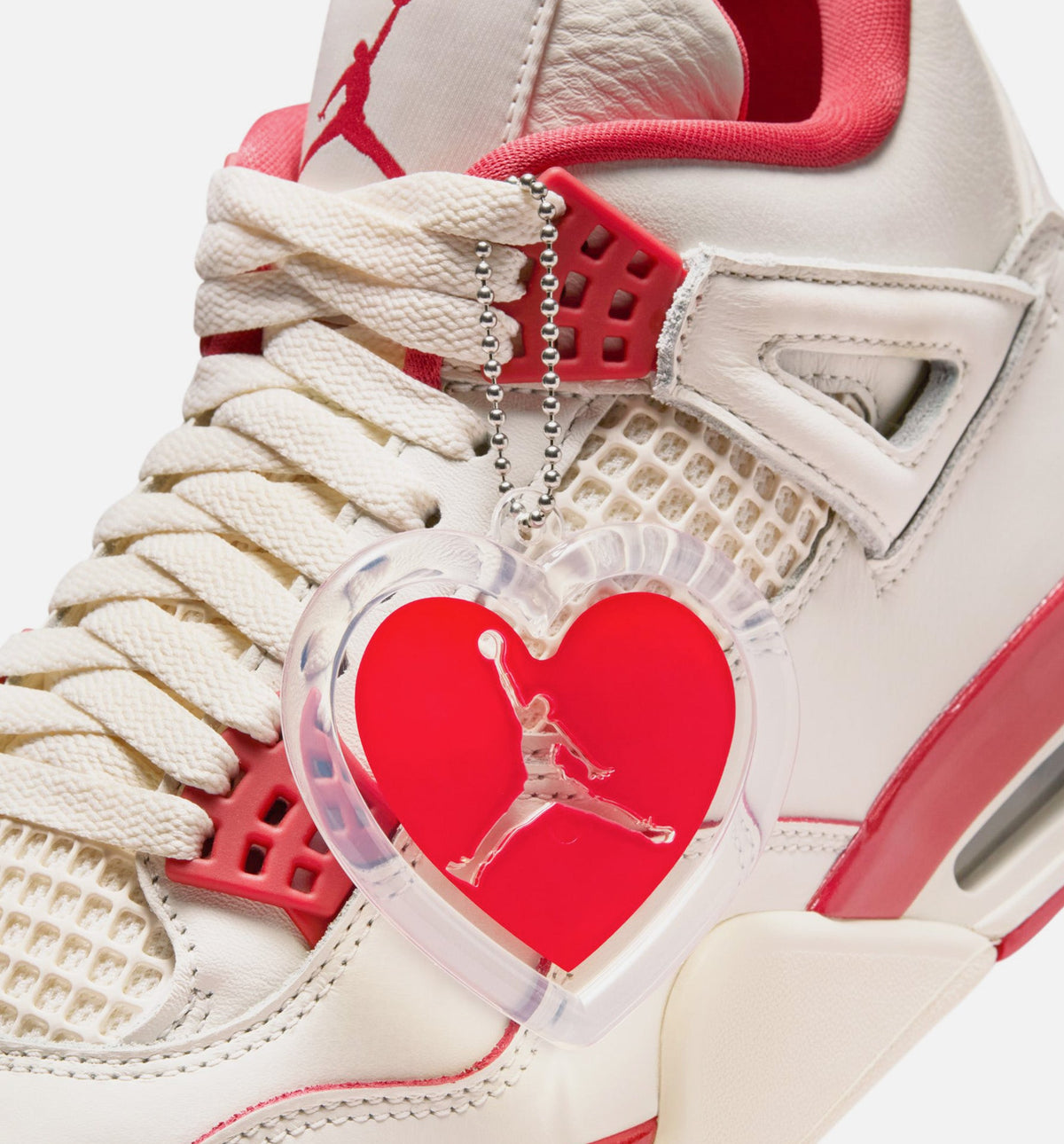 Air Jordan 4 Retro Valentine’s Day – Women’s Lifestyle Shoe (Pale Ivory/Sierra Red/Tough Red)