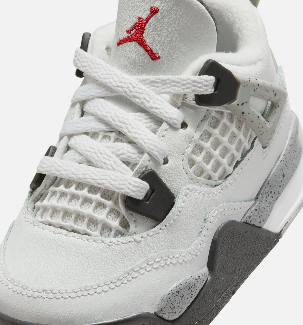 Air Jordan 4 Retro White Cement – Infant/Toddler Lifestyle Shoe (Summit White/Fire Red/Cement Grey/Black)
