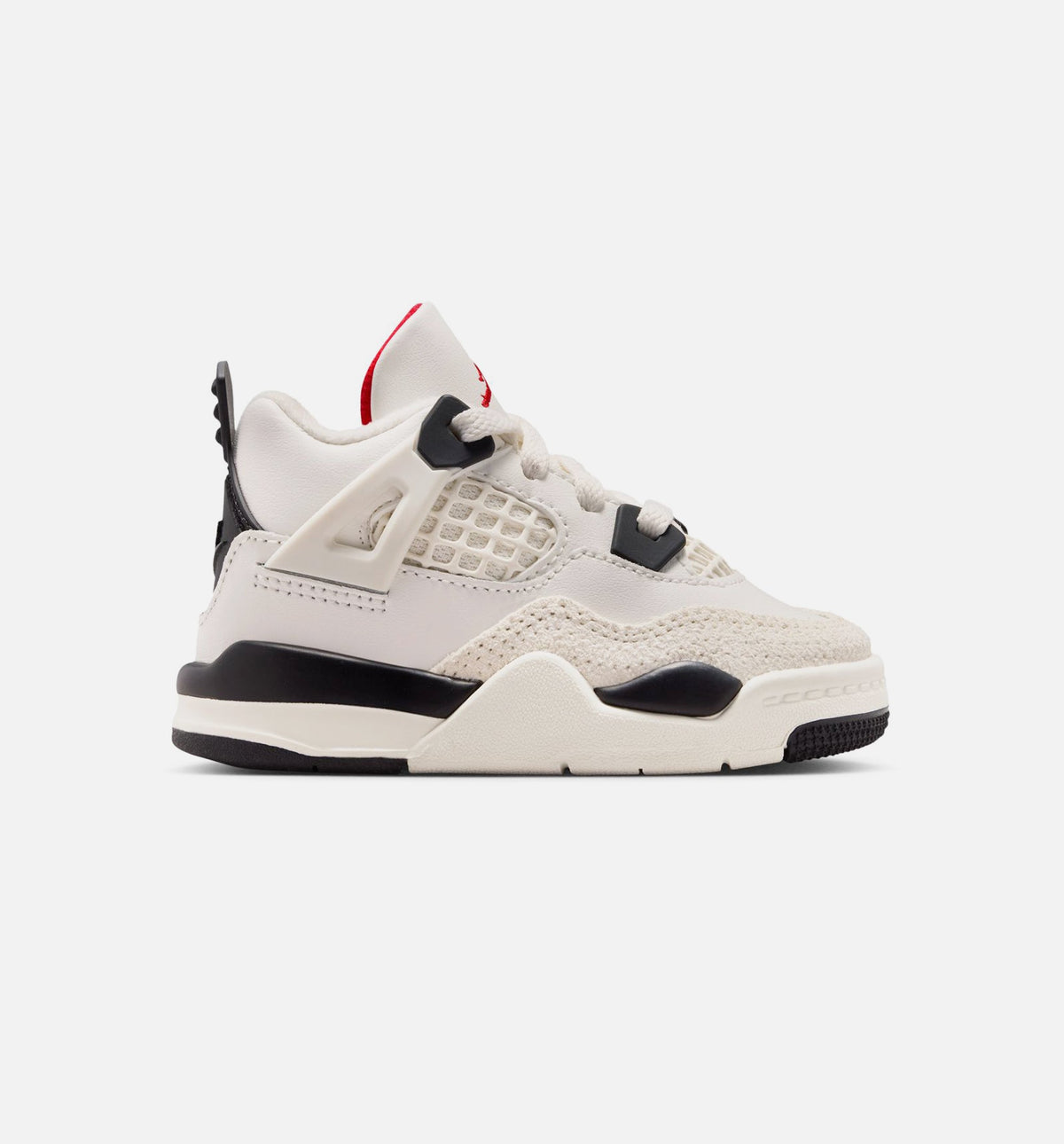 Air Jordan 4 Retro Flight Club – Infant/Toddler Lifestyle Shoe (Sail/Black/University Red)