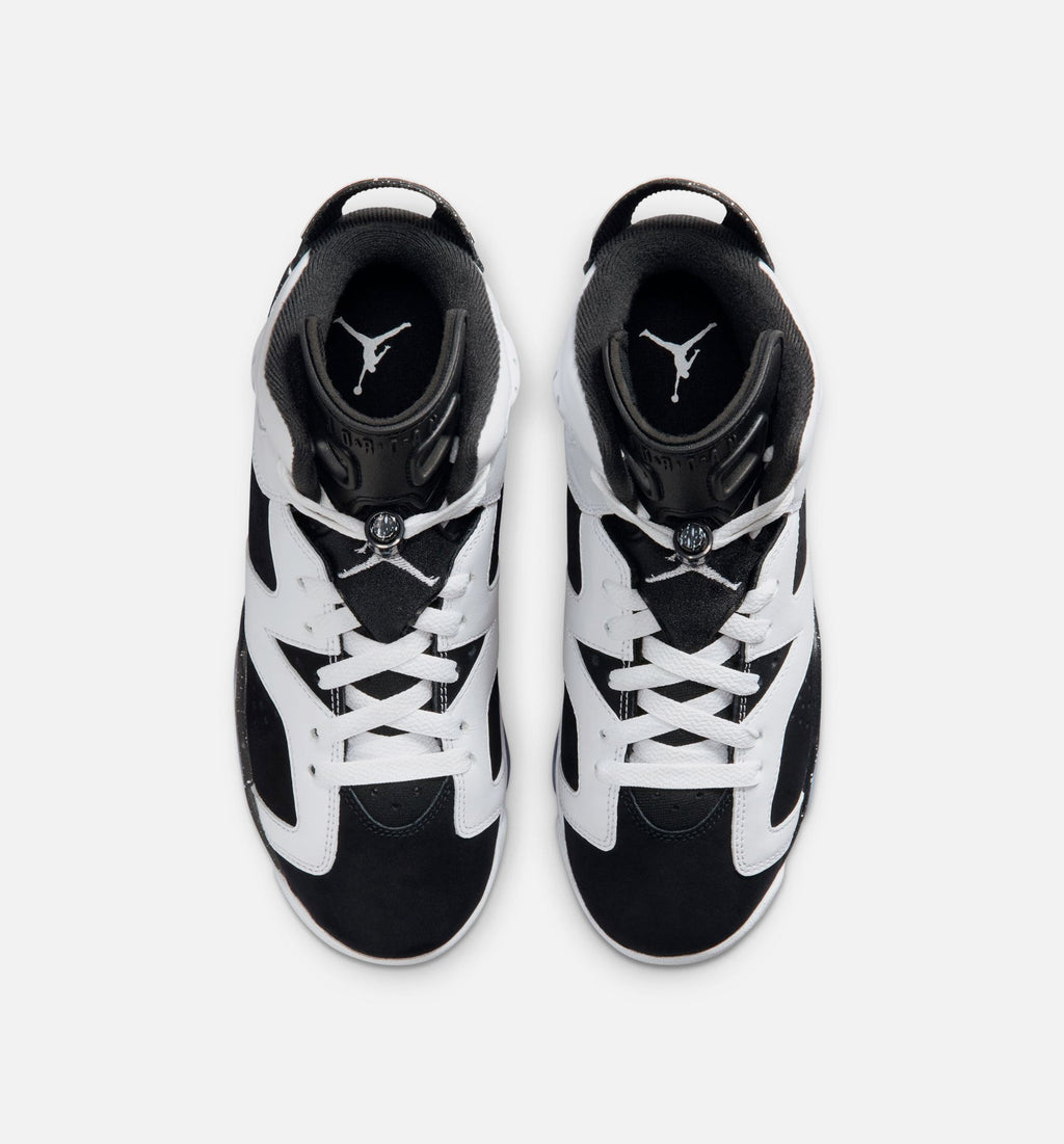 Air Jordan 6 Retro Black and White – Grade School Lifestyle Shoe (Black/White)