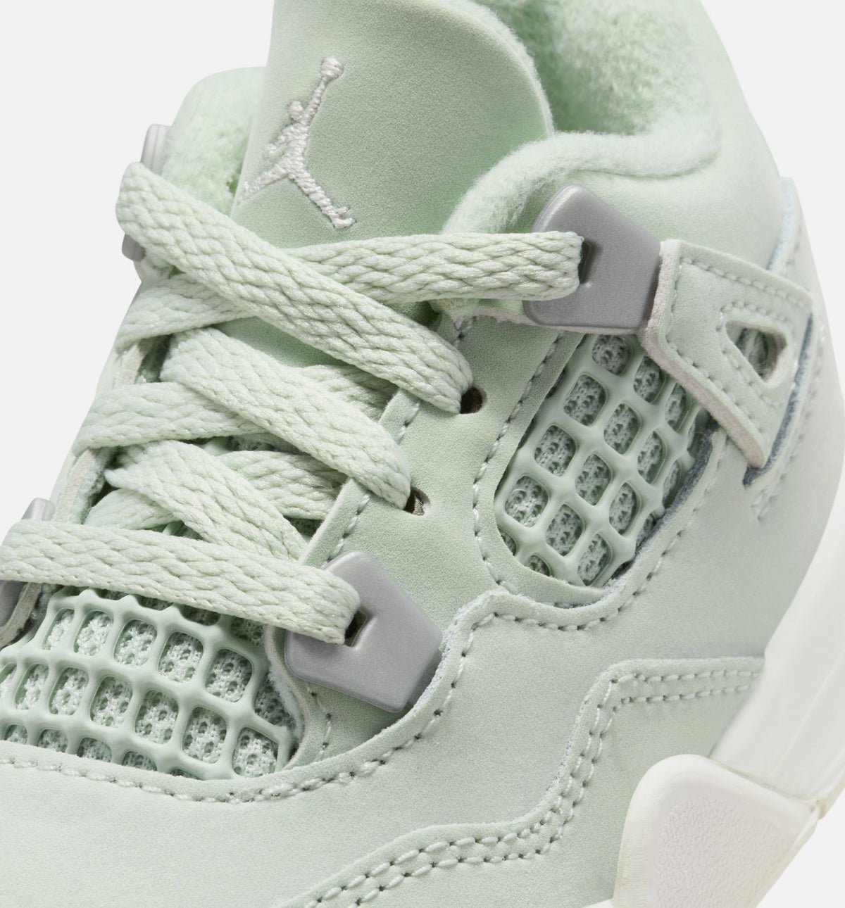 Air Jordan 4 Retro Abundance – Infant/Toddler Lifestyle Shoe (Seafoam/Sail/Metallic Silver)
