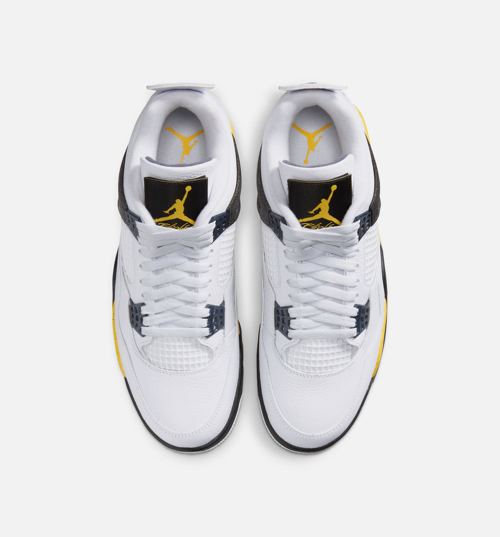 Air Jordan 4 Retro Rare Air Tour Yellow – Men’s Lifestyle Shoe (White/Dark Blue Grey/Black/Tour Yellow)