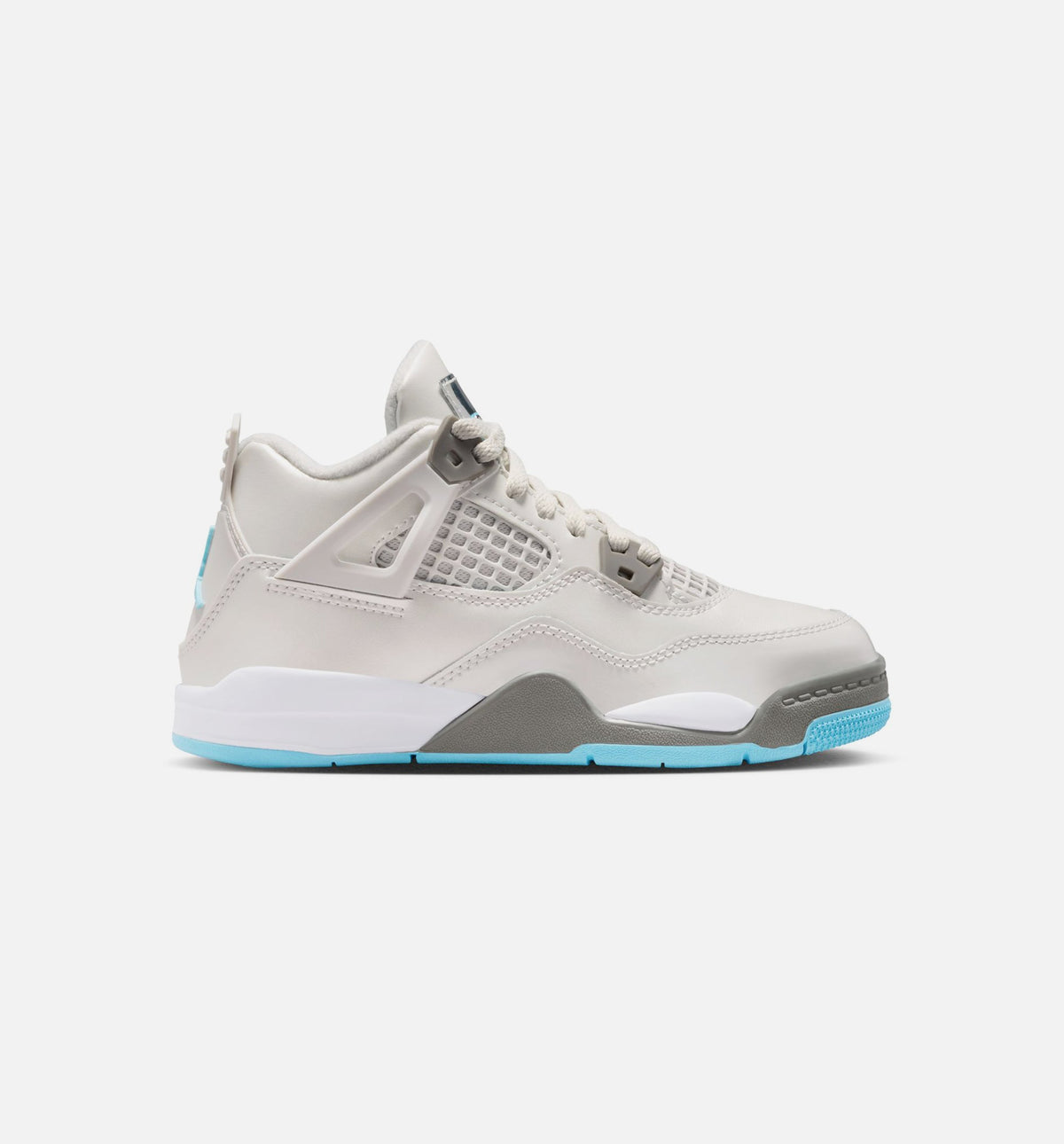 Air Jordan 4 Retro Blue Chill – Preschool Lifestyle Shoe (Photon Dust/Blue Chill/Flat Pewter/White/Blue Tint)