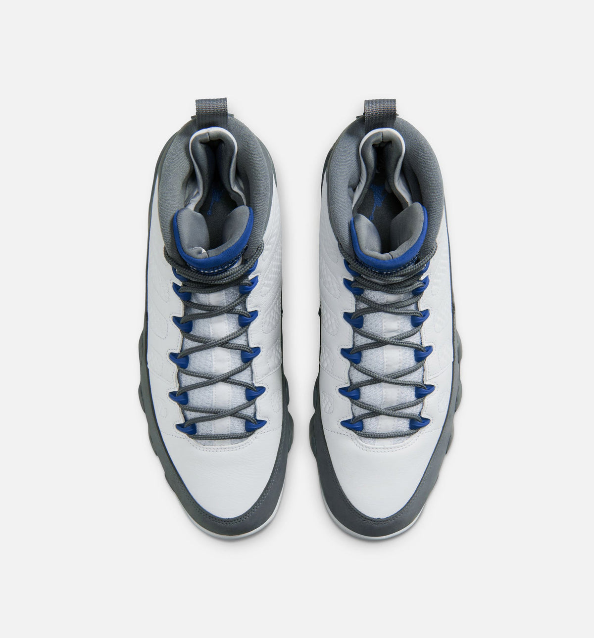 Air Jordan 9 Retro Flint Grey and French Blue – Men’s Lifestyle Shoe (White/French Blue/Flint Grey)