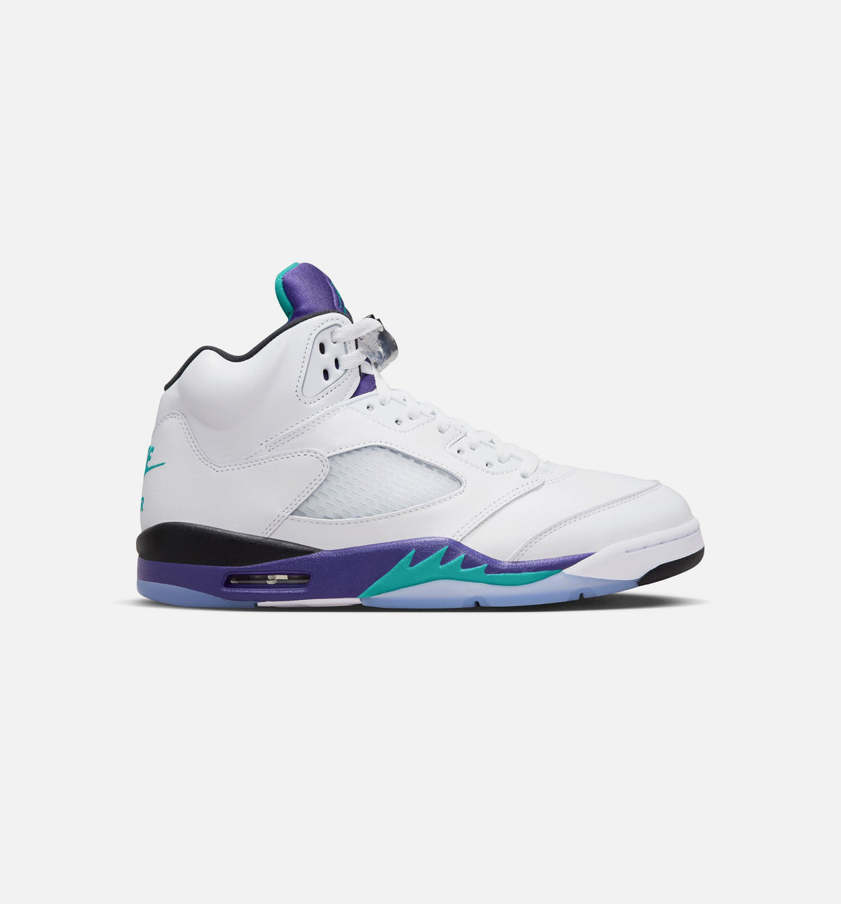Air Jordan 5 Retro Grape – Men’s Lifestyle Shoe (White/New Emerald/Grape Ice/Black)