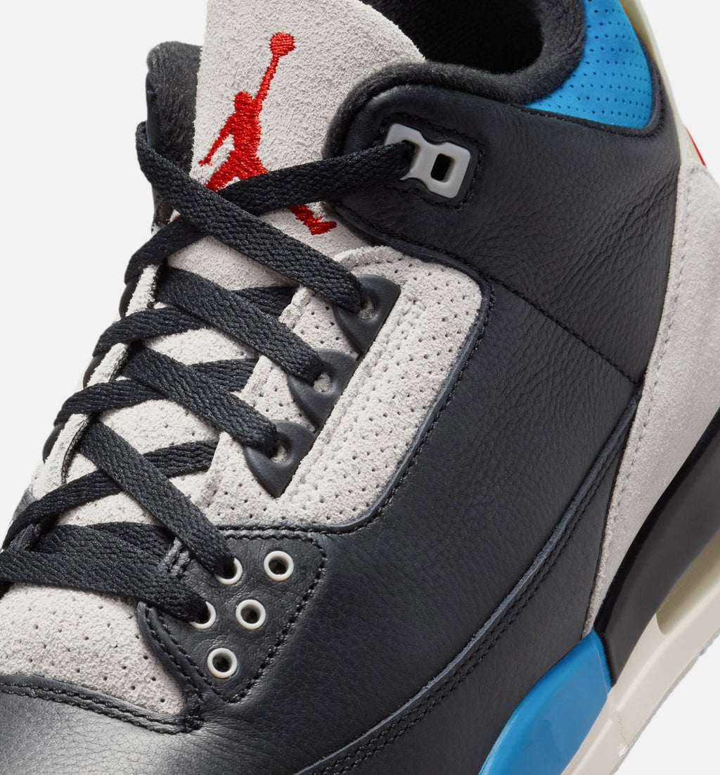 Air Jordan 3 Retro OG Rare Air – Men’s Lifestyle Shoe (Black/Chile Red/Neutral Grey)