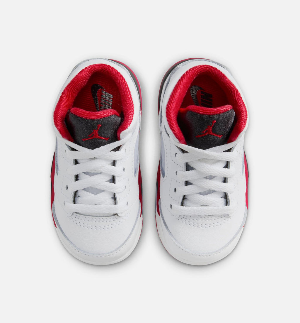 Air Jordan 5 Retro Fire Red – Infant/Toddler Lifestyle Shoe (Fire Red/White)
