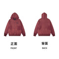 ERD Minimal Logo Zip-Up Hoodie — Brick Red