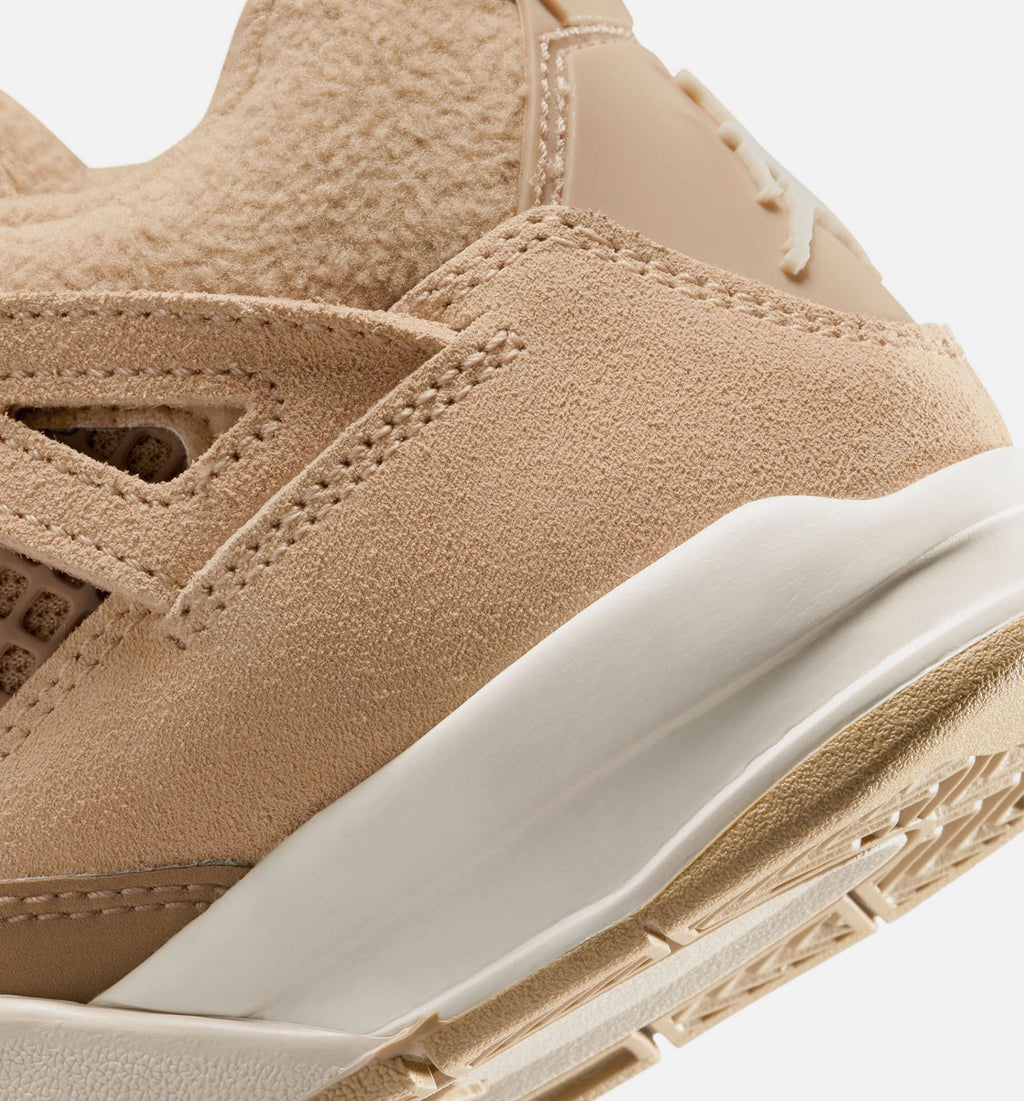 Air Jordan 4 Retro Cozy Girl – Preschool Lifestyle Shoe (Hemp/Light Orewood Brown)