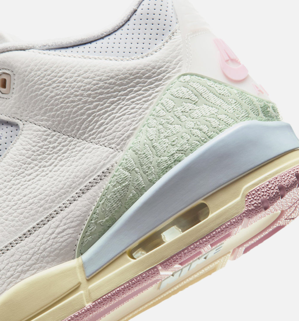 Air Jordan 3 Retro Sail and Jade Aura – Men’s Lifestyle Shoe (Sail/Jade Aura/Aura/Iced Carmine)