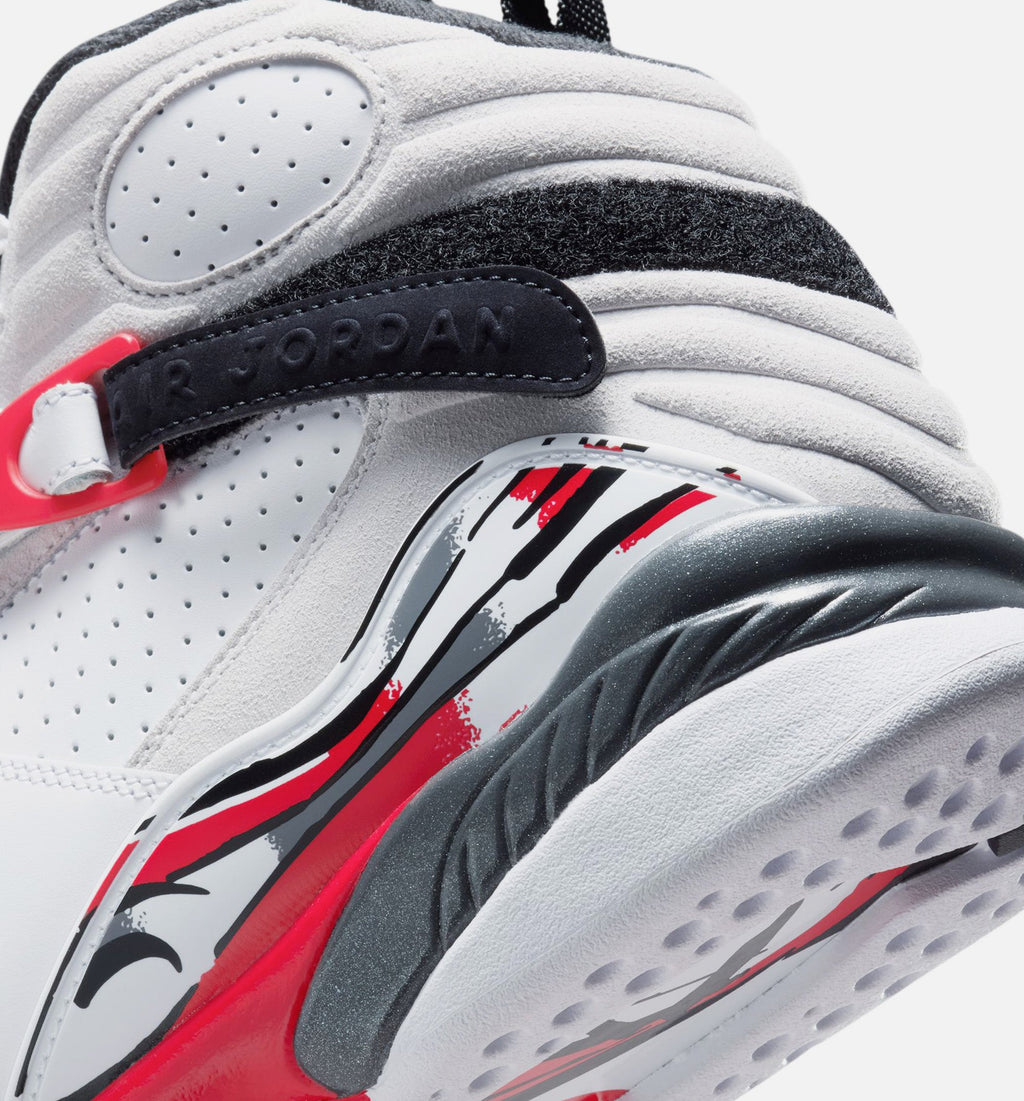 Air Jordan 8 Retro White and True Red – Men’s Lifestyle Shoe (White/Black/True Red)