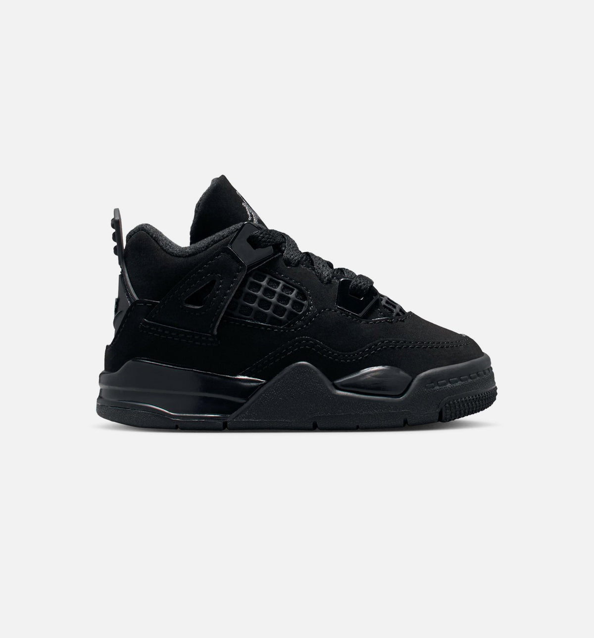 Air Jordan 4 Retro Black Cat – Infant/Toddler Lifestyle Shoe (Black/Light Graphite)
