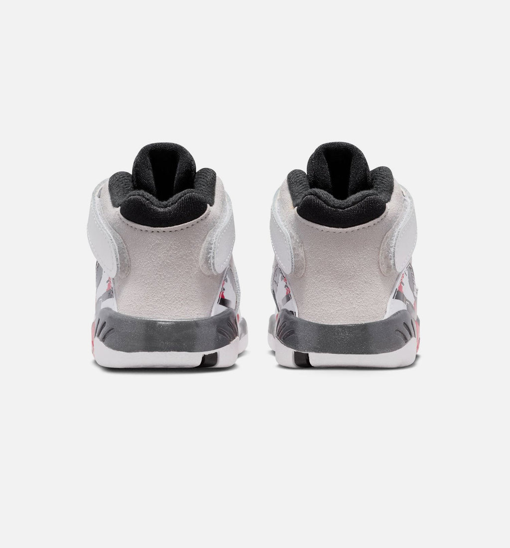 Air Jordan 8 Retro White and True Red – Infant/Toddler Lifestyle Shoe (White/Black/True Red)
