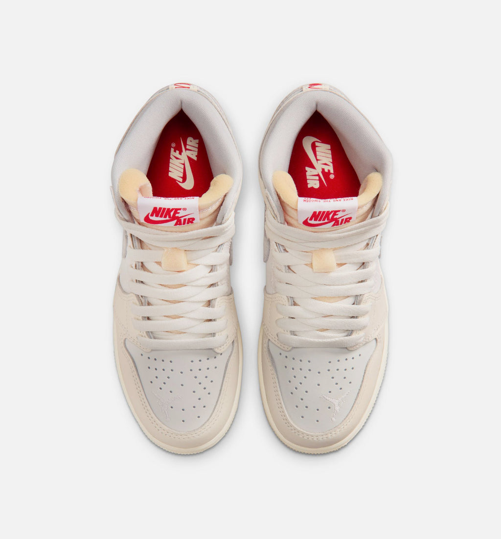 Air Jordan 1 Retro High OG Sail – Grade School Lifestyle Shoe (Sail/University Red/Pale Ivory/Coconut Milk/Phantom)
