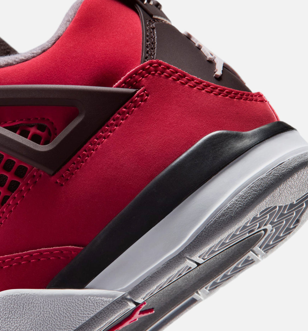 Air Jordan 4 Retro Toro Bravo – Preschool Lifestyle Shoe (Fire Red/White/Black/Cement Grey)
