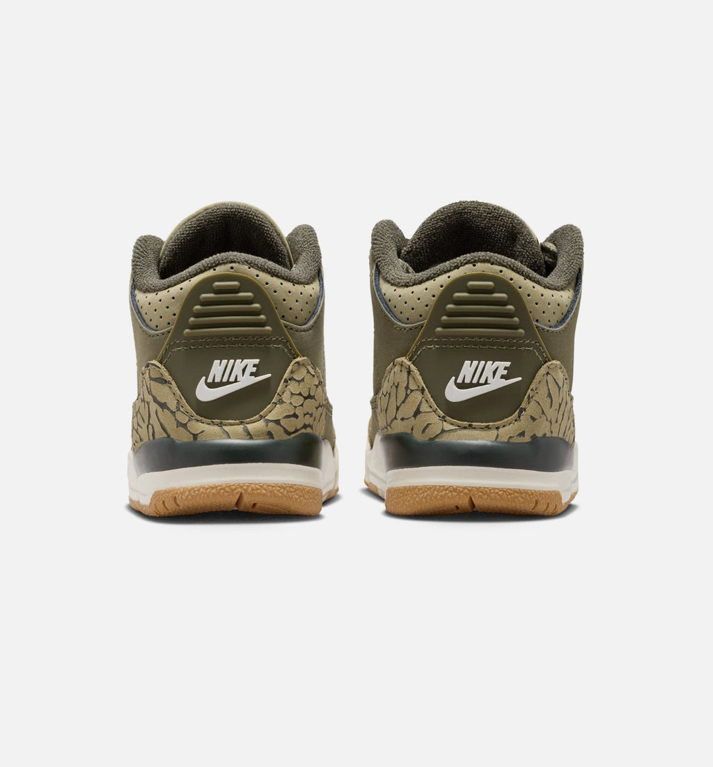 Air Jordan 3 Retro Medium Olive – Infant/Toddler Lifestyle Shoe (Medium Olive/Sequoia/Neutral Olive/Sail)