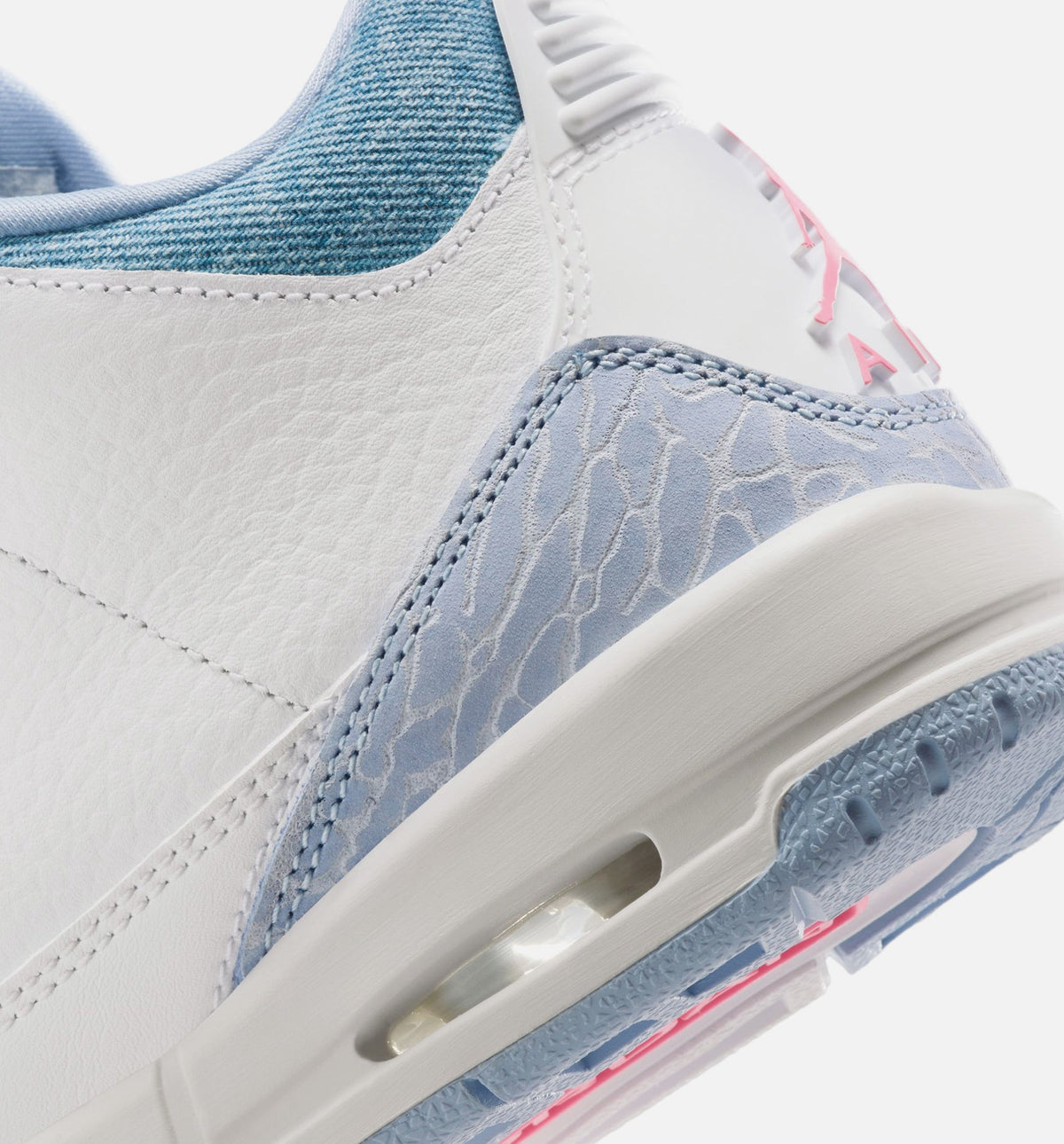 Air Jordan 3 Retro Cobalt Bliss – Grade School Lifestyle Shoe (White/Cobalt Bliss/Football Grey/Pink Glow)