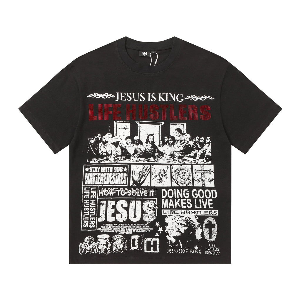 Life Hustlere Jesus Is King Graphic Short-Sleeve T-Shirt