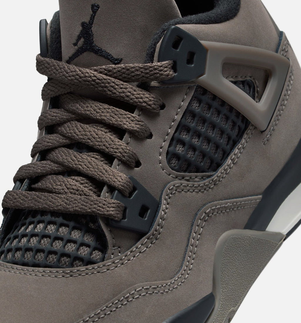 Air Jordan 4 Retro Cave Stone and Black – Preschool Lifestyle Shoe (Cave Stone/Black/Moon Particle)