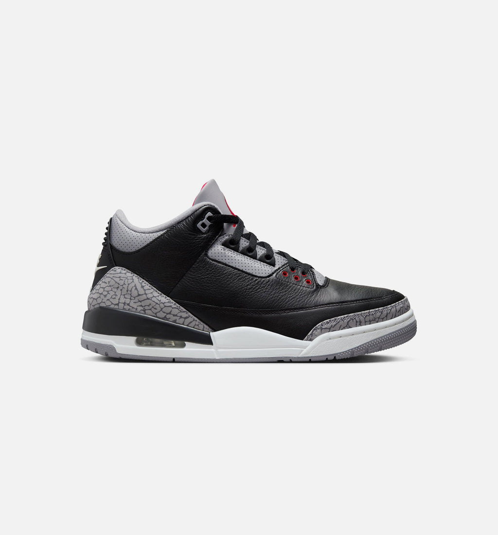 Air Jordan 3 Retro Black Cement – Men’s Lifestyle Shoe (Black/Fire Red/Cement Grey/Summit White)