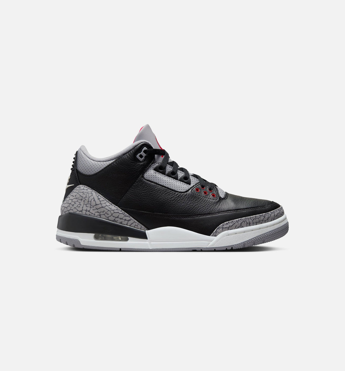 Air Jordan 3 Retro Black Cement – Men’s Lifestyle Shoe (Black/Fire Red/Cement Grey/Summit White)