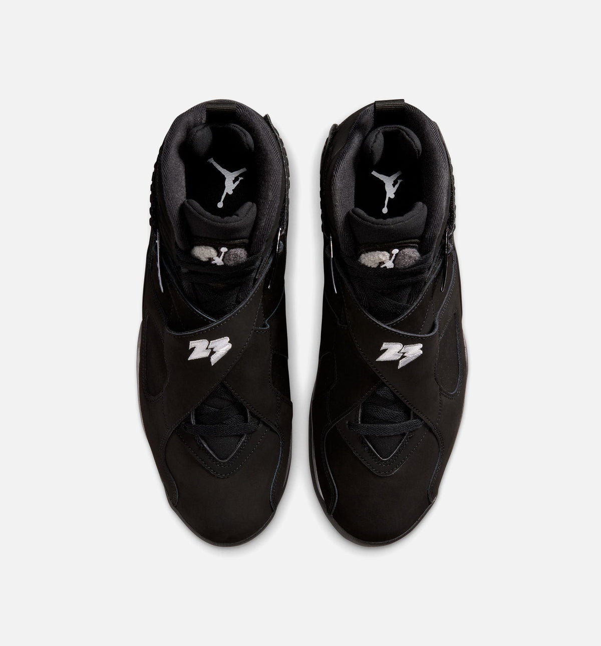Air Jordan 8 Retro Chrome Black and Light Graphite – Men’s Lifestyle Shoe (Black/White/Light Graphite)