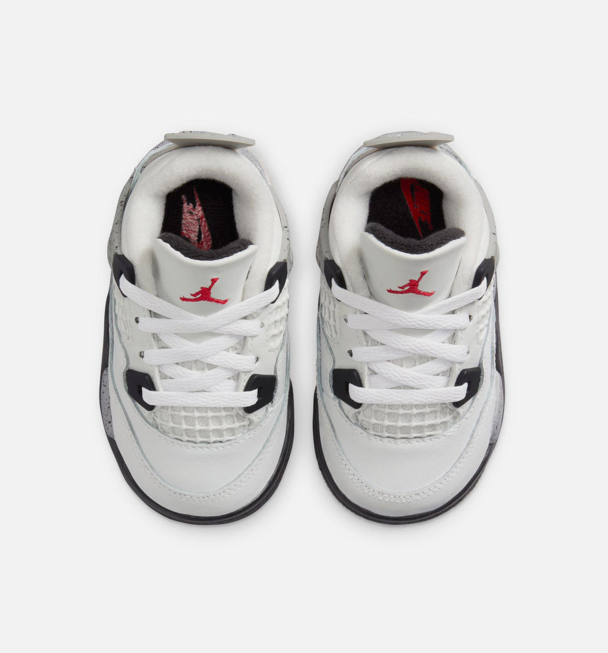 Air Jordan 4 Retro White Cement – Infant/Toddler Lifestyle Shoe (Summit White/Fire Red/Cement Grey/Black)