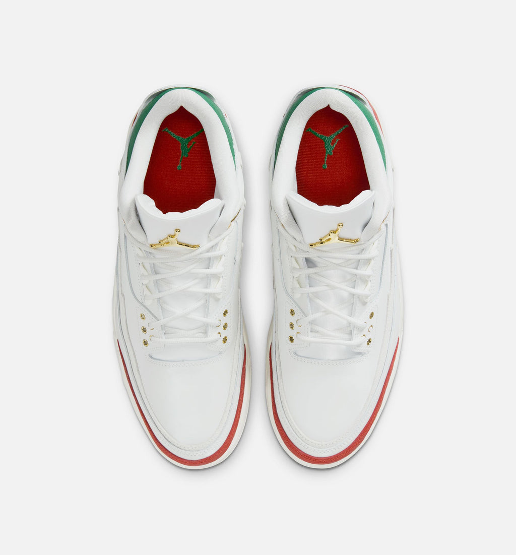 Air Jordan 3 Retro El Vuelo – Men’s Lifestyle Shoe (Summit White/Pine Green/Dragon Red/Metallic Gold)