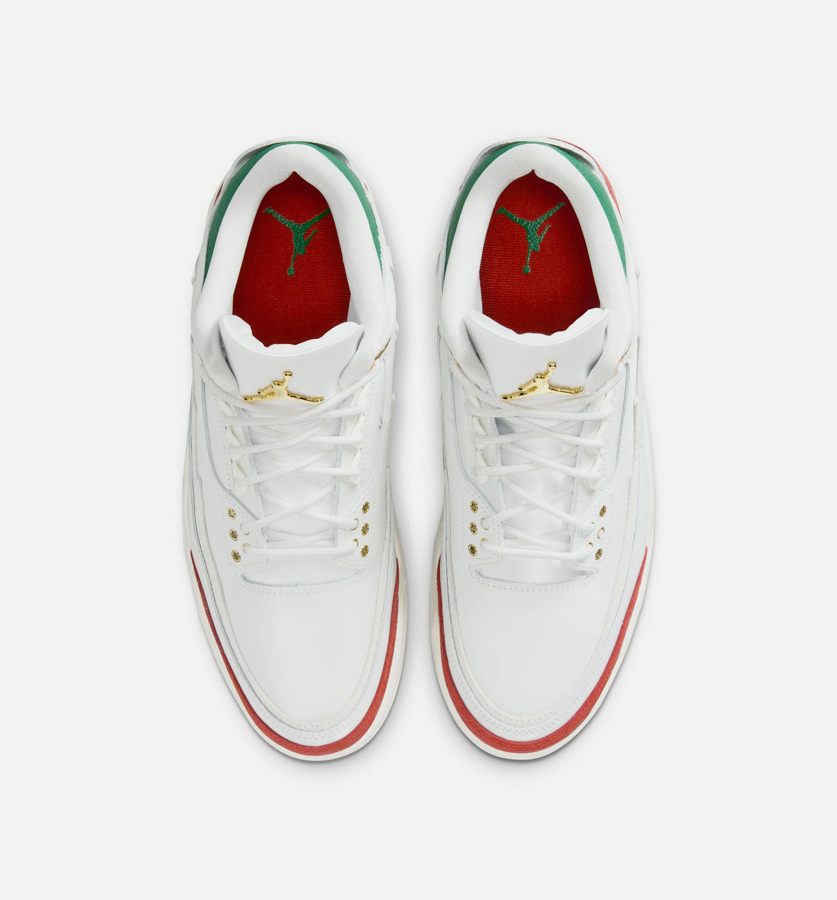Air Jordan 3 Retro El Vuelo – Men’s Lifestyle Shoe (Summit White/Pine Green/Dragon Red/Metallic Gold)