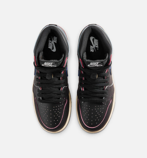 Air Jordan 1 Retro High OG Black and Muslin – Grade School Lifestyle Shoe (Black/Muslin)