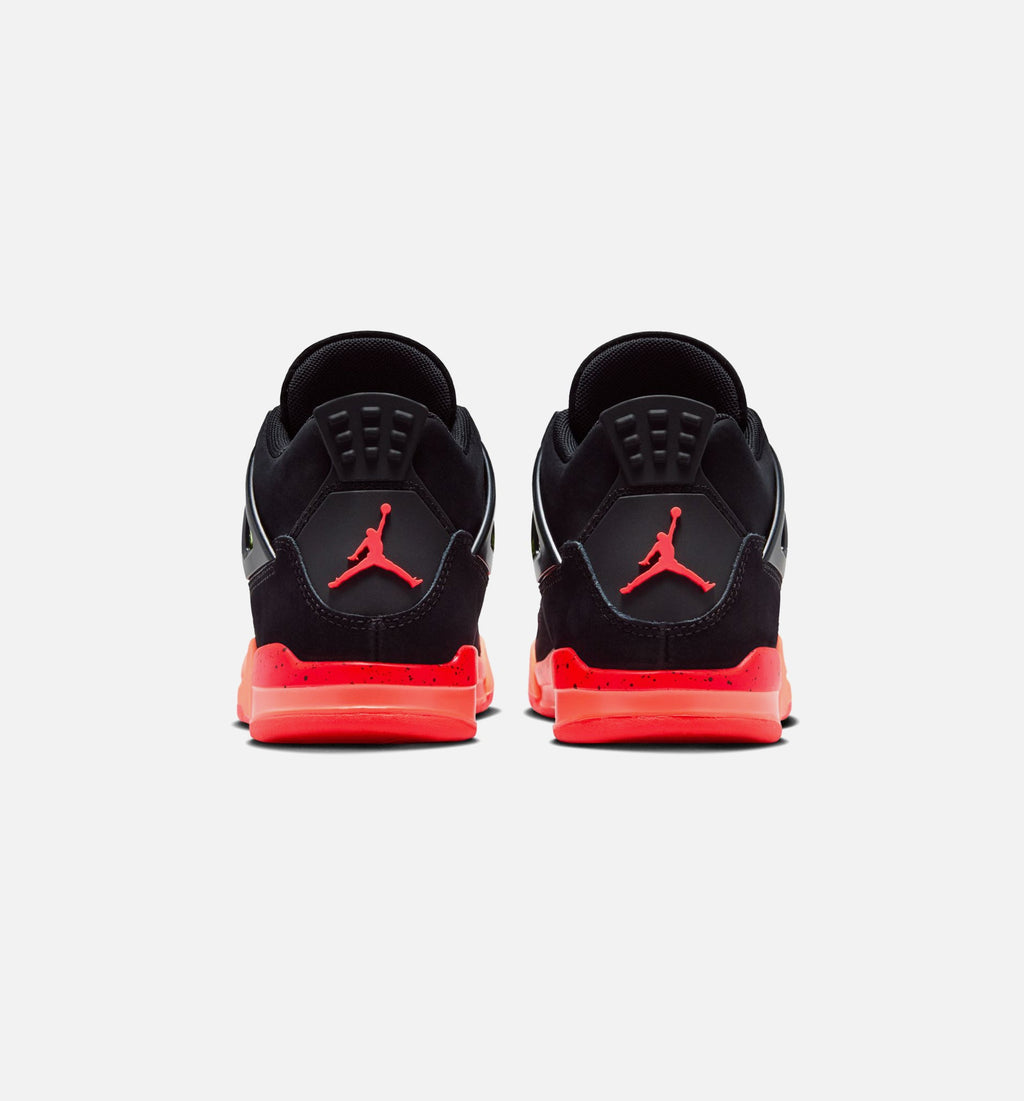 Air Jordan 4 Retro Black Infrared 23 – Preschool Lifestyle Shoe (Black/Infrared 23/Bright Mango)