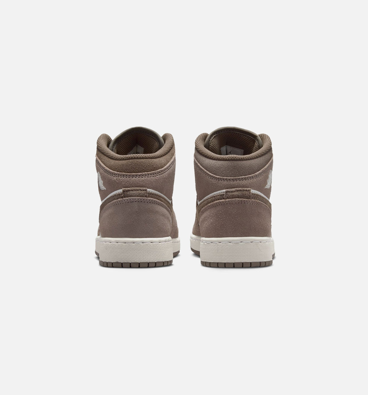 Air Jordan 1 Mid – Grade School Lifestyle Shoe (Enigma Stone/Olive Grey/Summit White)