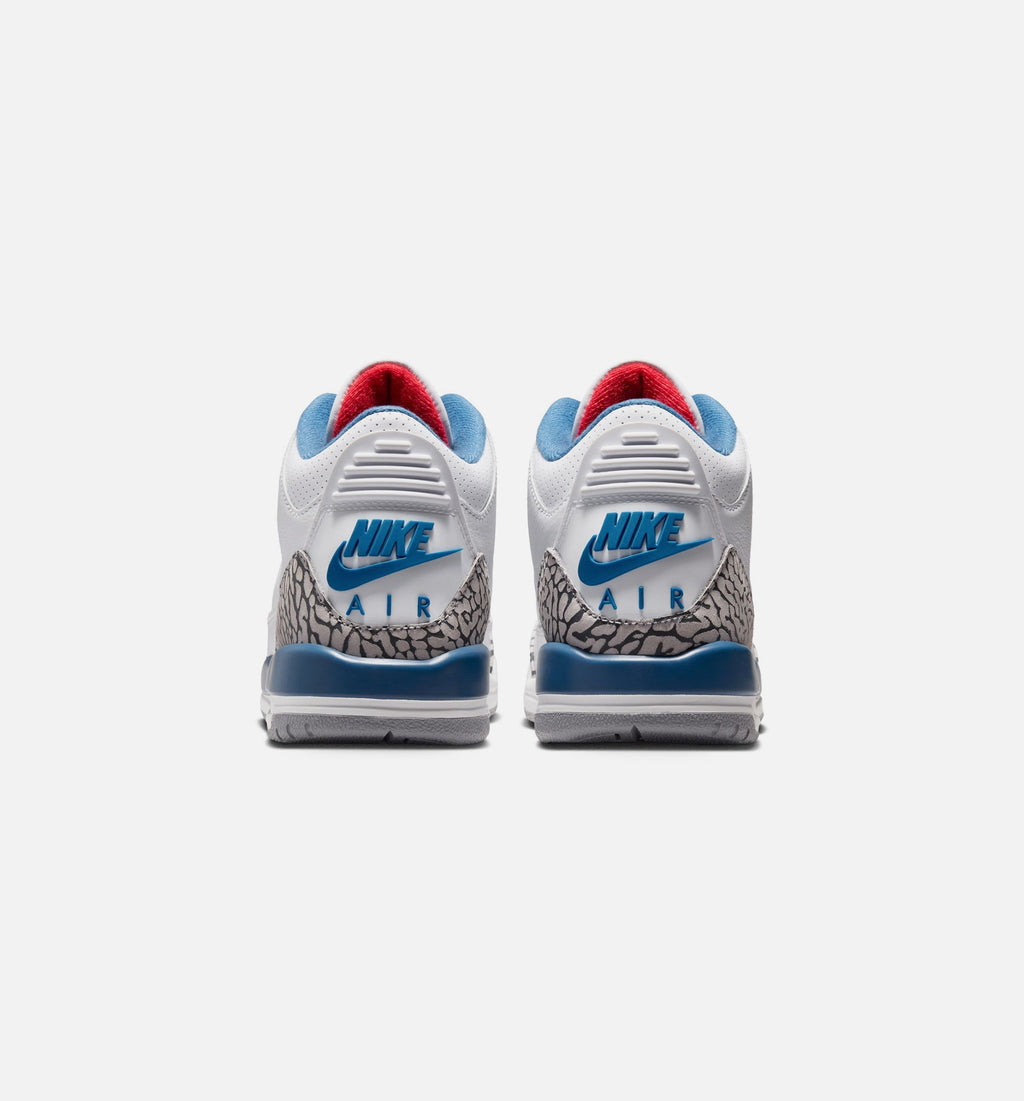 Air Jordan 3 Retro OG True Blue – Grade School Lifestyle Shoe (White/Fire Red/True Blue)