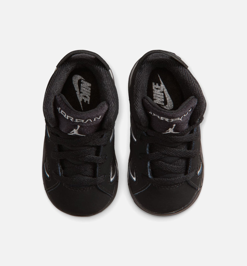 Air Jordan 6 Cap & Gown – Infant/Toddler Lifestyle Shoe (Black/Reflective Silver/Black)
