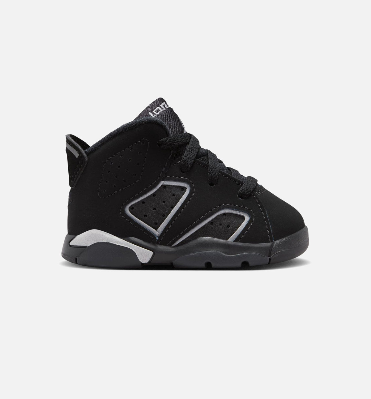Air Jordan 6 Cap & Gown – Infant/Toddler Lifestyle Shoe (Black/Reflective Silver/Black)
