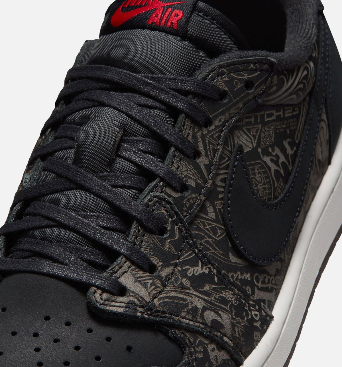 Air Jordan 1 Retro Low OG Laser Black and Varsity Red – Men’s Lifestyle Shoe (Black/Varsity Red/Summit White)