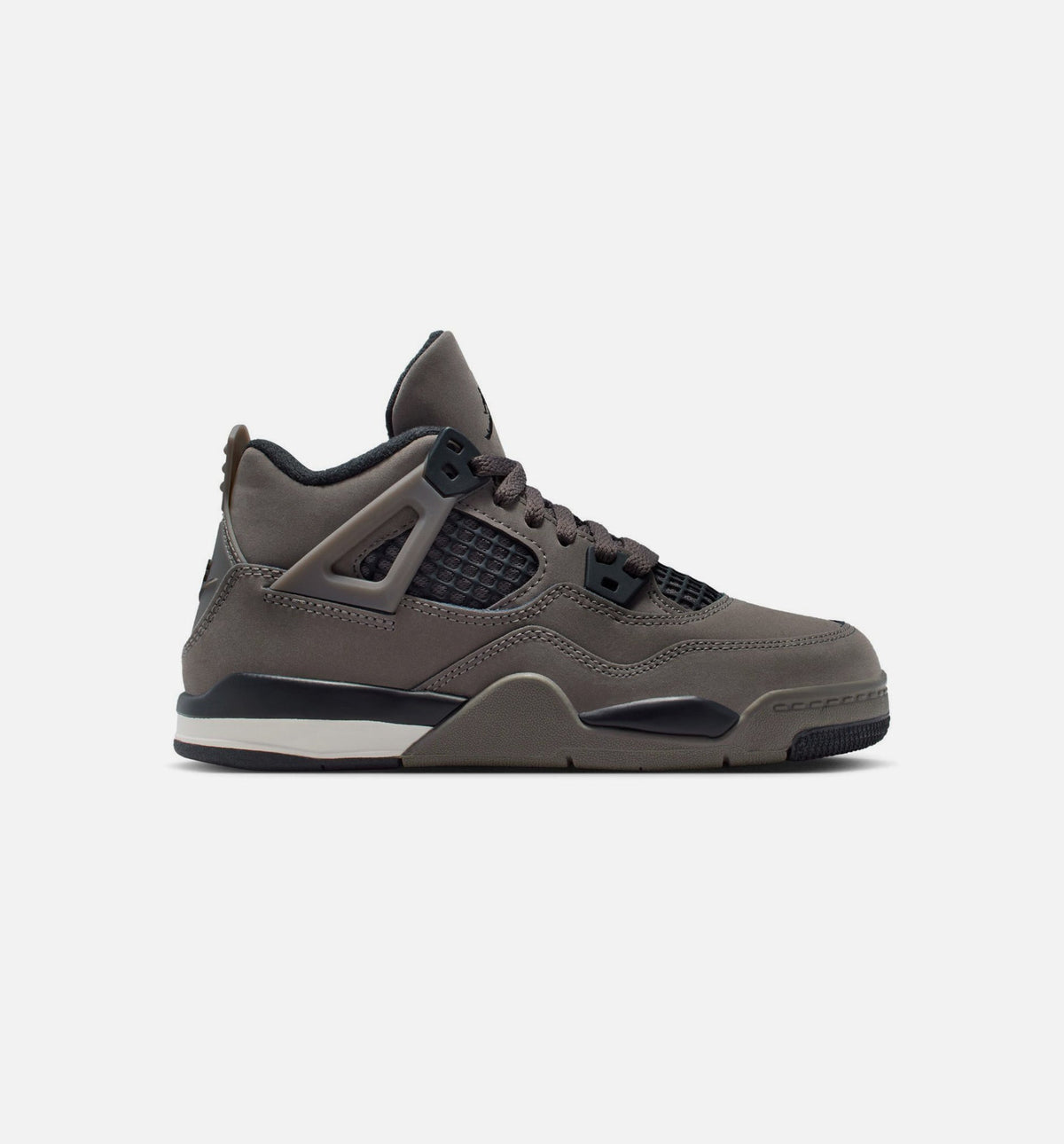 Air Jordan 4 Retro Cave Stone and Black – Preschool Lifestyle Shoe (Cave Stone/Black/Moon Particle)