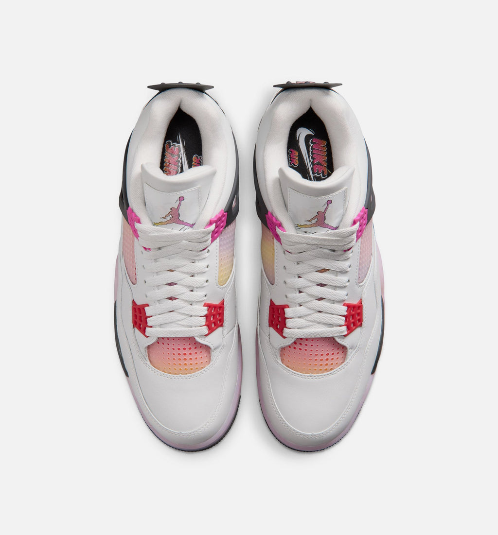 Air Jordan 4 Retro Comic – Men’s Lifestyle Shoe (Off White/Fire Pink/Anthracite)