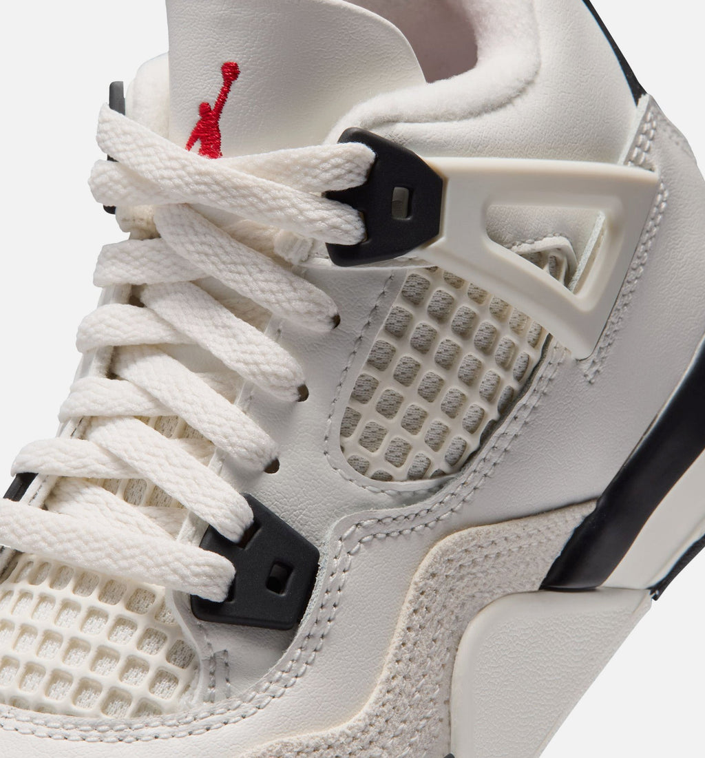 Air Jordan 4 Retro Flight Club – Preschool Lifestyle Shoe (Sail/Black/University Red)