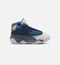 Air Jordan 13 Retro Navy and Flint Grey – Infant/Toddler Lifestyle Shoe (Navy/University Blue/Flint Grey/White)