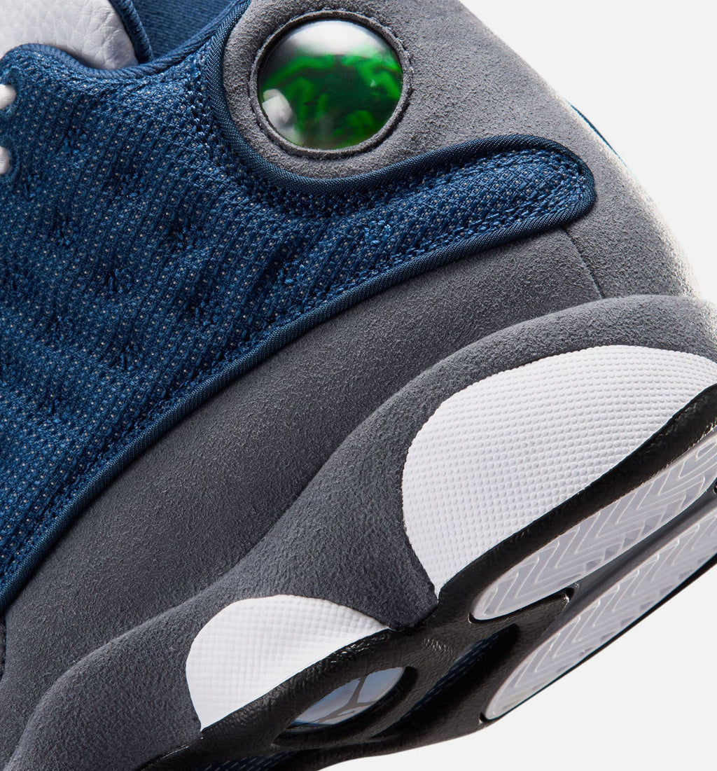 Air Jordan 13 Retro Navy and Flint Grey – Grade School Lifestyle Shoe (Navy/University Blue/Flint Grey/White)