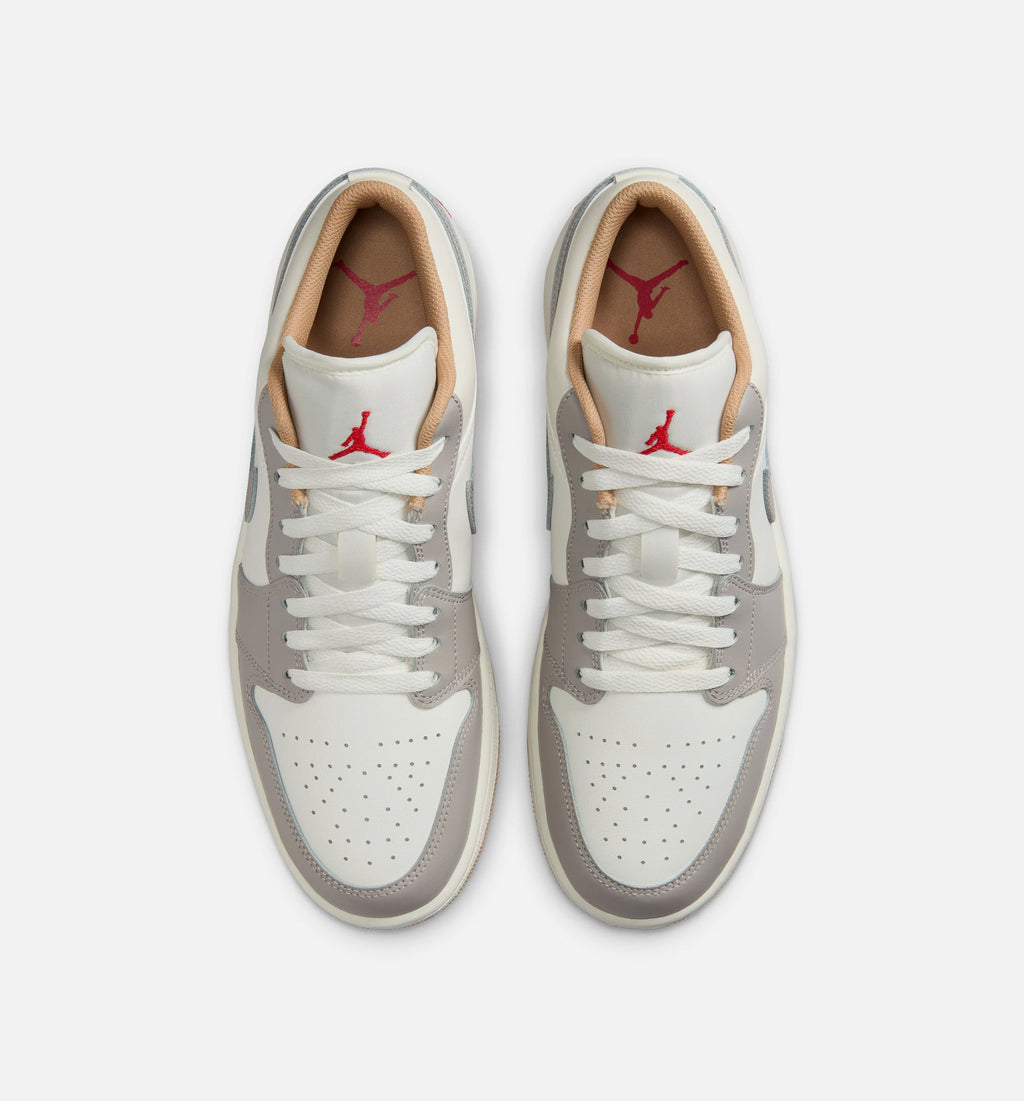 Air Jordan 1 Low – Men’s Lifestyle Shoe (Sail/Fire Red/College Grey/Hemp)