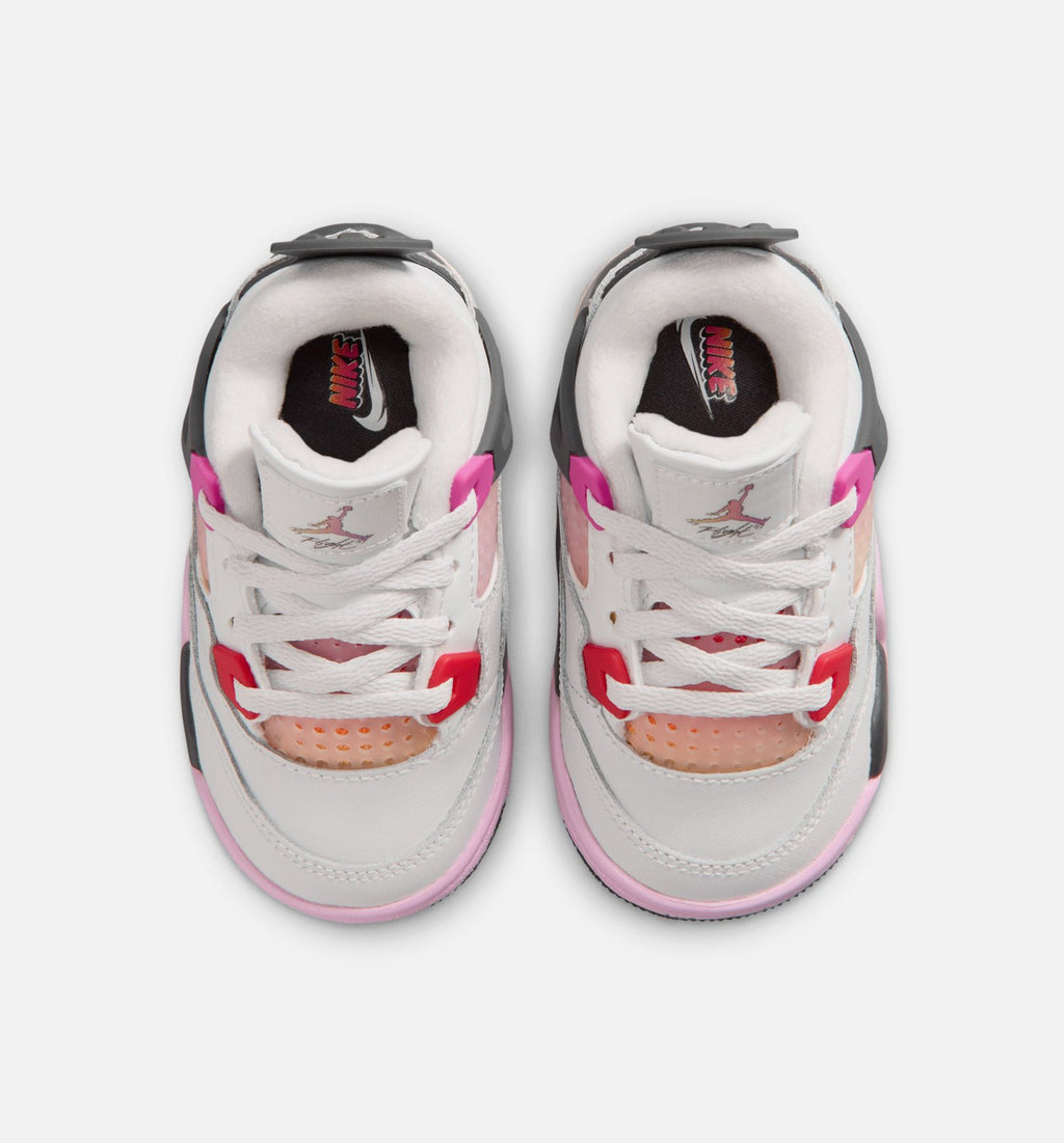 Air Jordan 4 Retro Comic – Infant/Toddler Lifestyle Shoe (Off White/Fire Pink/Anthracite)
