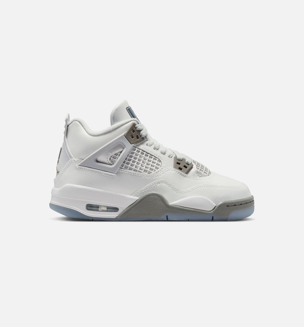 Air Jordan 4 Retro Blue Chill – Grade School Lifestyle Shoe (Photon Dust/Blue Chill/Flat Pewter/White/Blue Tint)