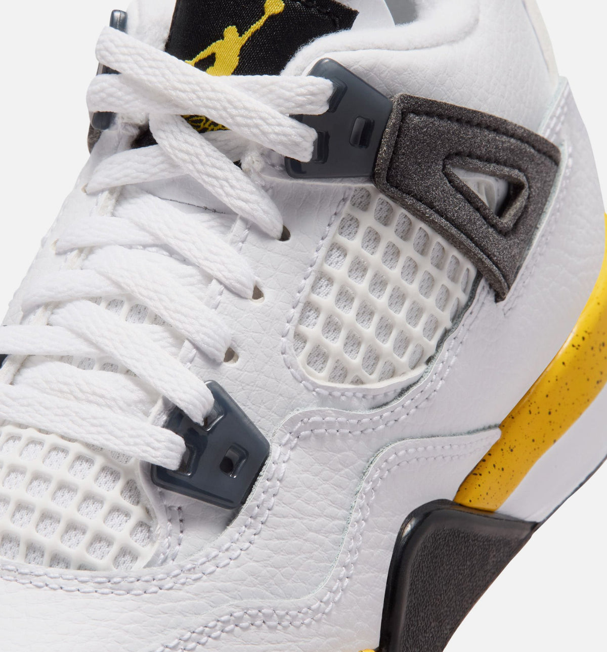 Air Jordan 4 Retro Rare Air Tour Yellow – Preschool Lifestyle Shoe (White/Dark Blue Grey/Black/Tour Yellow)