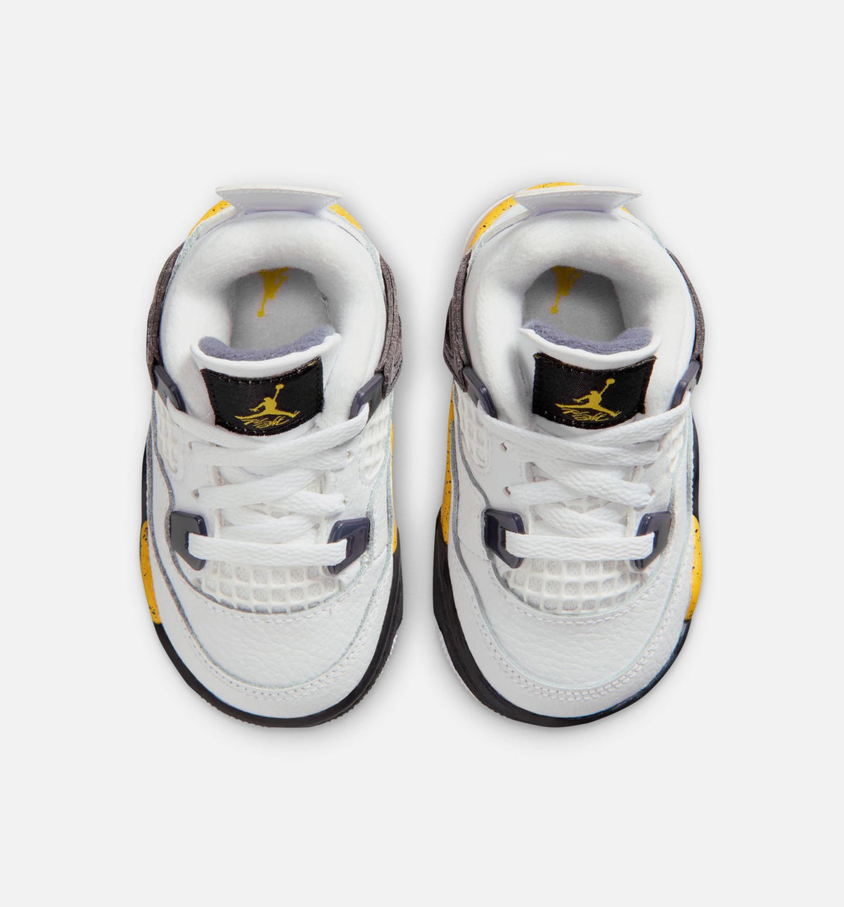 Air Jordan 4 Retro Rare Air Tour Yellow – Infant/Toddler Lifestyle Shoe (White/Dark Blue Grey/Black/Tour Yellow)