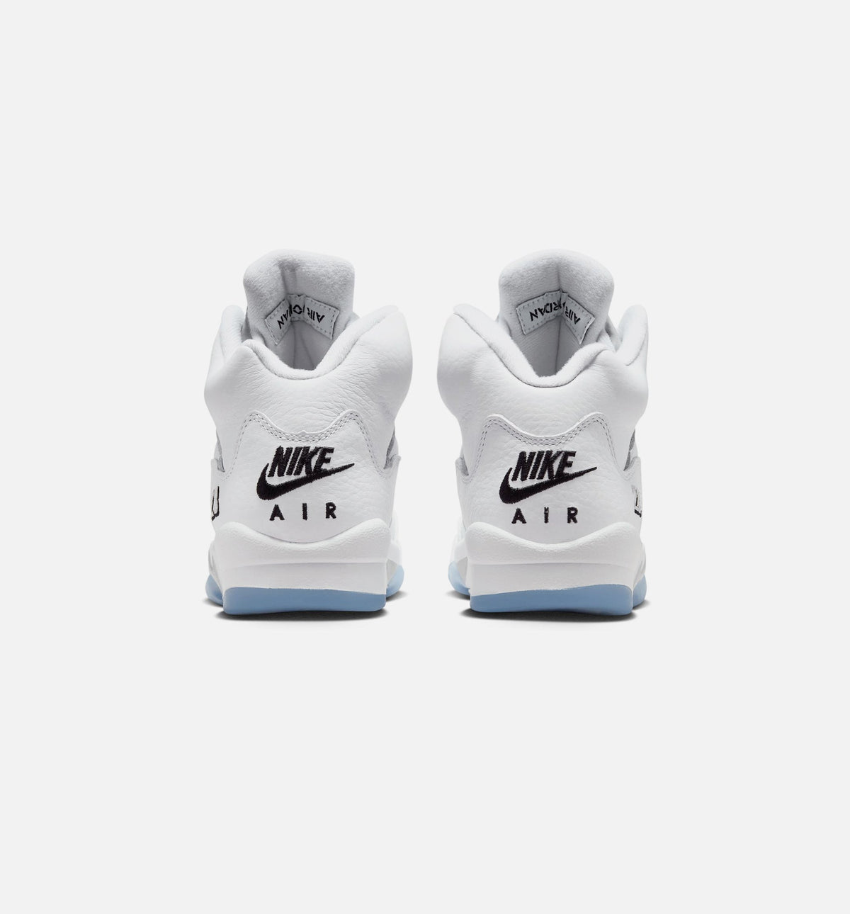 Air Jordan 5 Retro OG White Metallic – Grade School Lifestyle Shoe (White/Black/Metallic Silver)