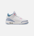 Air Jordan 3 Retro Cobalt Bliss – Grade School Lifestyle Shoe (White/Cobalt Bliss/Football Grey/Pink Glow)