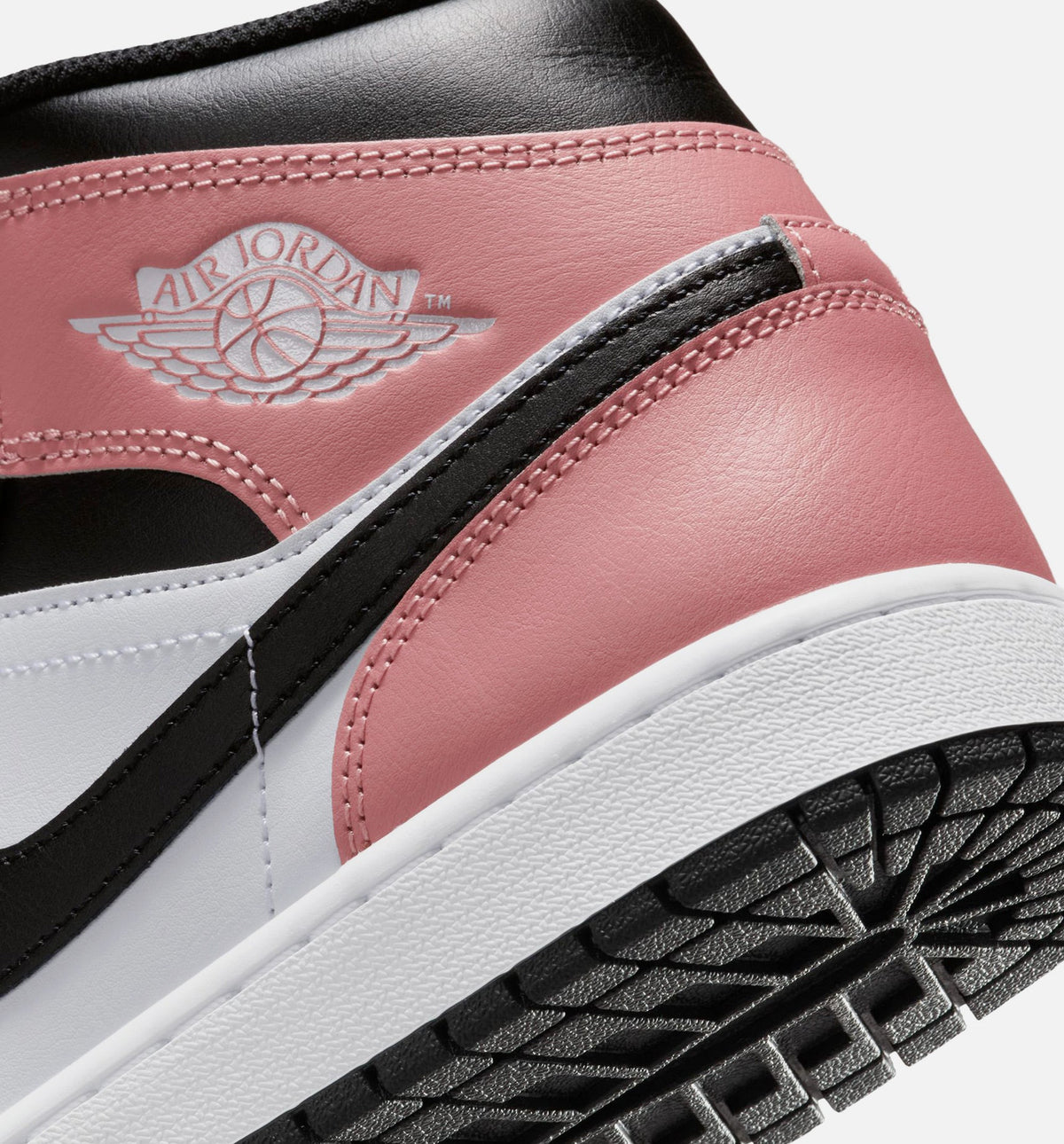 Air Jordan 1 Mid – Men’s Lifestyle Shoe (White/Rust Pink/Black)