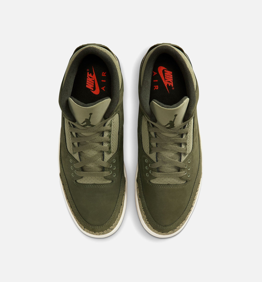 Air Jordan 3 Retro Medium Olive – Men’s Lifestyle Shoe (Medium Olive/Sequoia/Neutral Olive/Sail/Total Crimson)